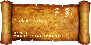 Prokop Zalán névjegykártya